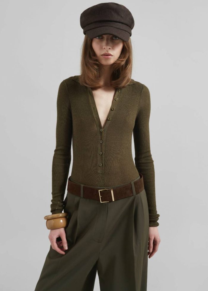 The Frankie Shop Brown Evro Suede Leather Belt - Brown/Gold Women Belts