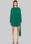 The Frankie Shop Christopher Esber Side Cowl Drape Extension Dress - Evergreen Green 8Au/4Us|10Au/6Us|12Au/8Us Women