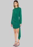 The Frankie Shop Christopher Esber Side Cowl Drape Extension Dress - Evergreen Green 8Au/4Us|10Au/6Us|12Au/8Us Women