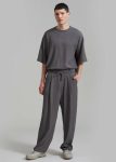 The Frankie Shop Eliott Crinkle Pants - Charcoal Bottoms Grey Men