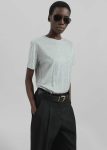 The Frankie Shop Grey Amal Tee - Grey Melange Women Tops