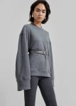 The Frankie Shop Grey Tops Women Talia Sweatshirt - Dark Grey
