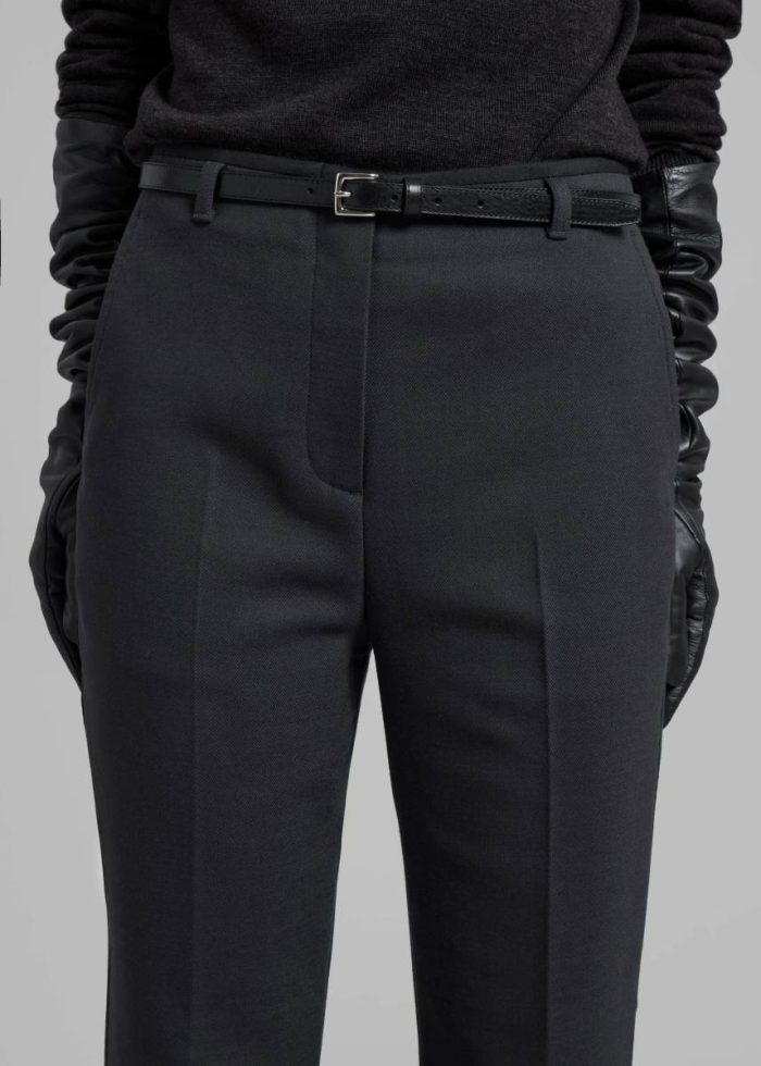 The Frankie Shop Grey Women Bottoms 3.1 Phillip Lim Slim Kick Flare Trousers - Ink
