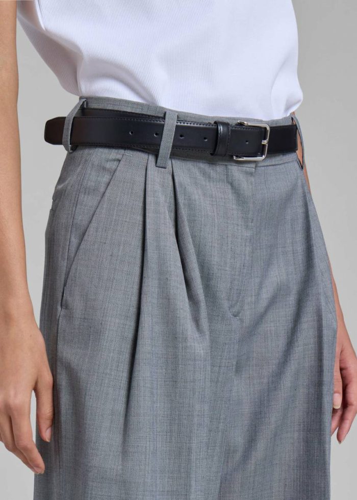 The Frankie Shop Jorae Pleated Trousers - Grey Bottoms Women Grey