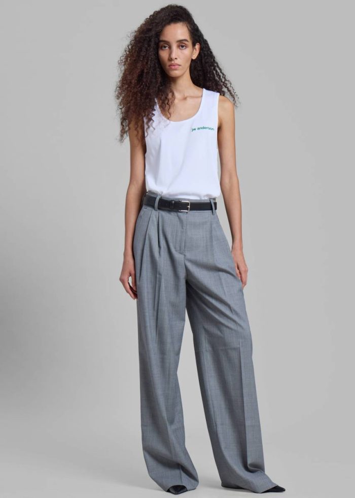 The Frankie Shop Jorae Pleated Trousers - Grey Bottoms Women Grey