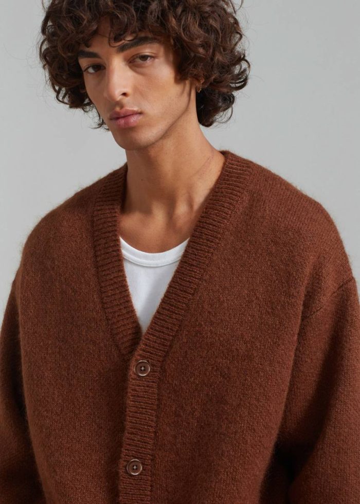 The Frankie Shop Men Brown Knitwear Lucas Cardigan - Brown