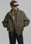The Frankie Shop Men Jeremy Bomber - Khaki Outerwear Green