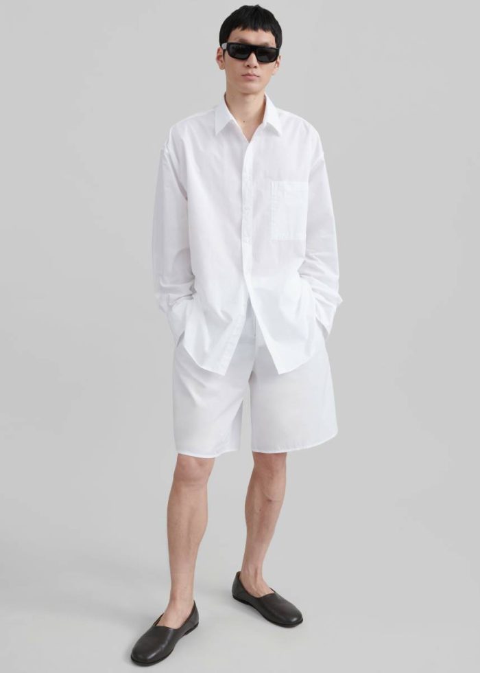 The Frankie Shop Men Matthias Oversized Shirt - White White Tops