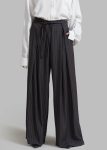 The Frankie Shop Noor Wide Pants - Grey Pinstripe Bottoms Women Grey