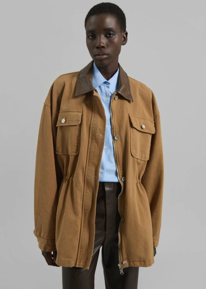 The Frankie Shop Outerwear Beige Coblen Barn Jacket - Camel Women