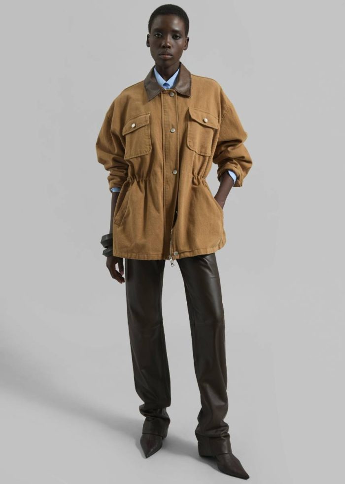 The Frankie Shop Outerwear Beige Coblen Barn Jacket - Camel Women