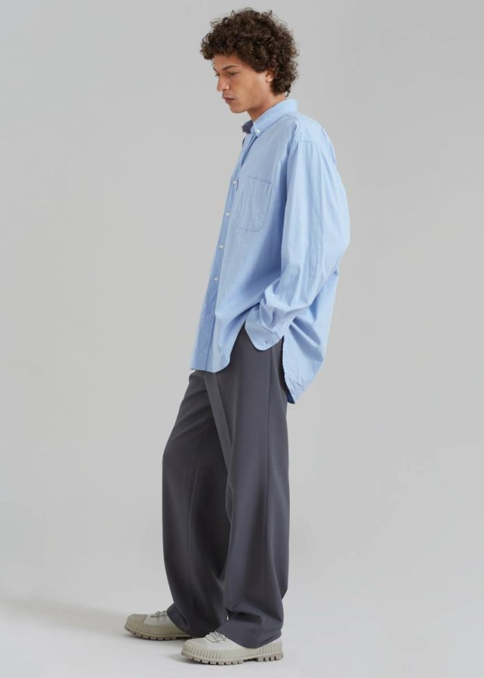 The Frankie Shop Tops Blue Sinclair Shirt - Sky Blue Men