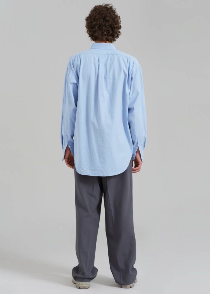 The Frankie Shop Tops Blue Sinclair Shirt - Sky Blue Men