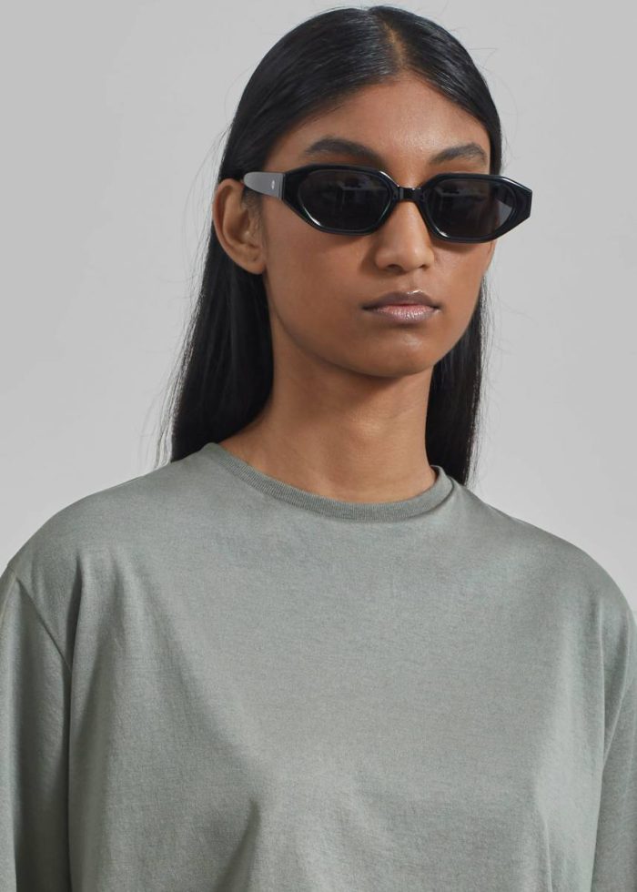 The Frankie Shop Tops Green Women Harper Soft Organic T-Shirt - Light Khaki