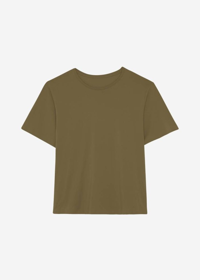 The Frankie Shop Tops Green Women Selvan Sheer T-Shirt - Khaki