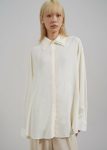 The Frankie Shop Tops White Tali Double Collar Shirt - Ivory Women