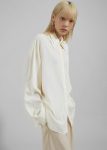 The Frankie Shop Tops White Tali Double Collar Shirt - Ivory Women