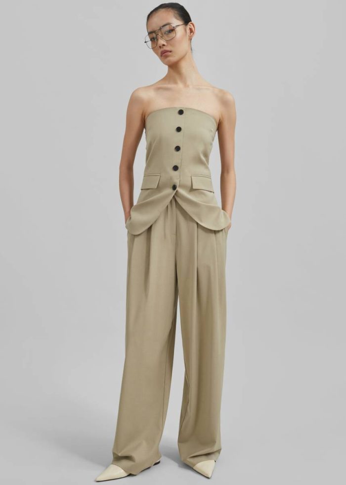 The Frankie Shop Tops Women Beige Livvy Strapless Vest - Beige