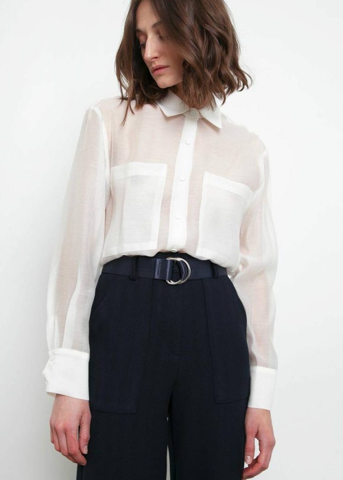 The Frankie Shop White Kier Blouse - Off White Women Tops