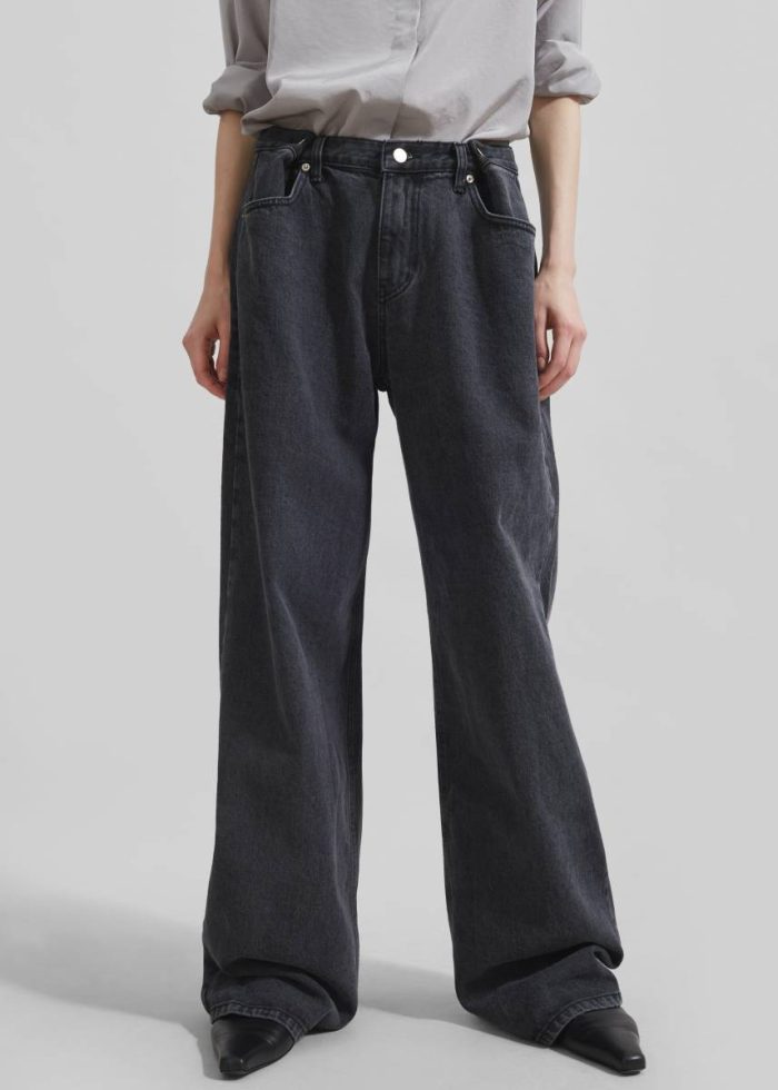 The Frankie Shop Women Bottoms Grey Hayla Denim Pants - Grey Wash