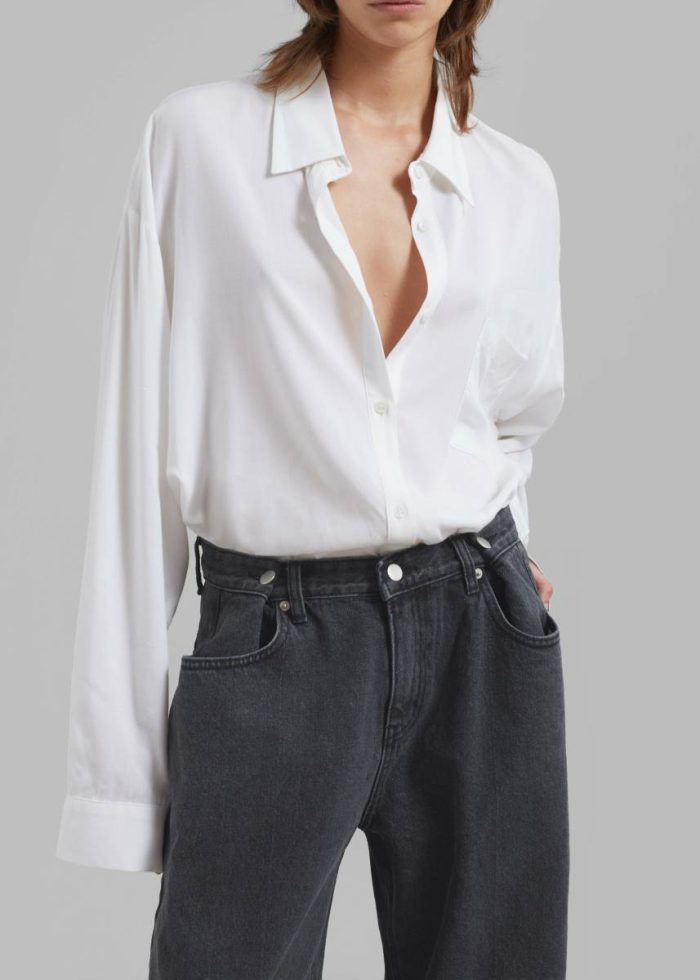 The Frankie Shop Women Bottoms Grey Hayla Denim Pants - Grey Wash