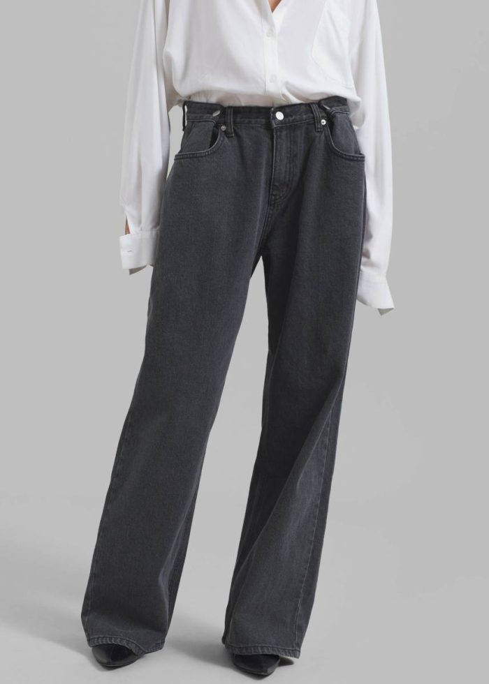 The Frankie Shop Women Bottoms Grey Hayla Denim Pants - Grey Wash