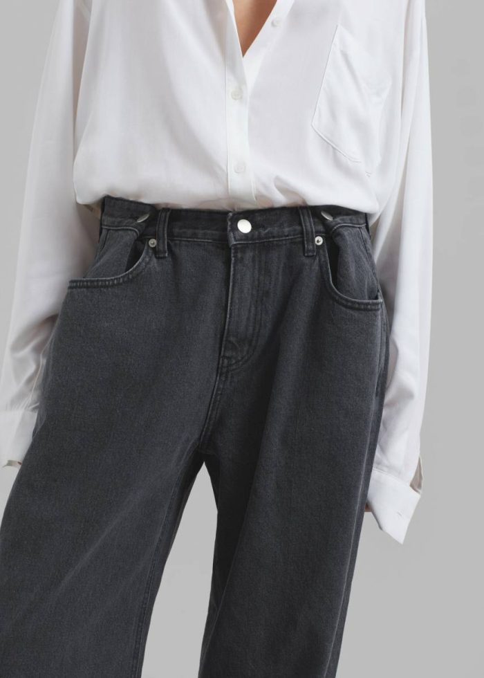 The Frankie Shop Women Bottoms Grey Hayla Denim Pants - Grey Wash