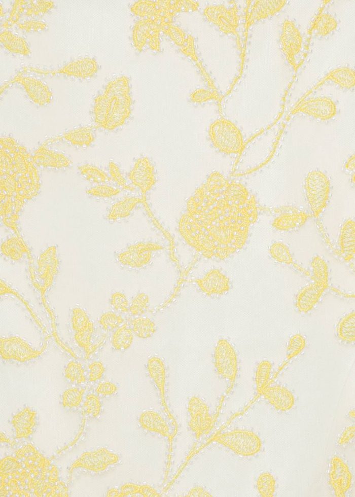 The Frankie Shop Women Bottoms Rotate Flower Beads Pencil Skirt - Egret Comb Yellow