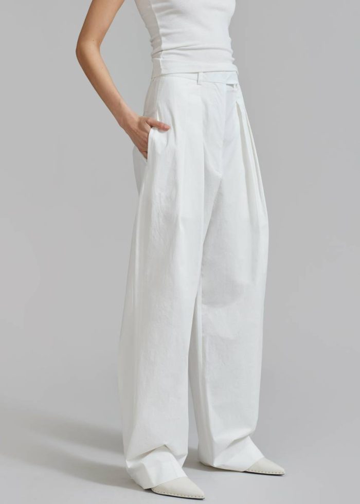 The Frankie Shop Women Bottoms White Jayden Wide Pants - White