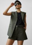 The Frankie Shop Women Bottoms Xandra Mini Shorts - Khaki Green