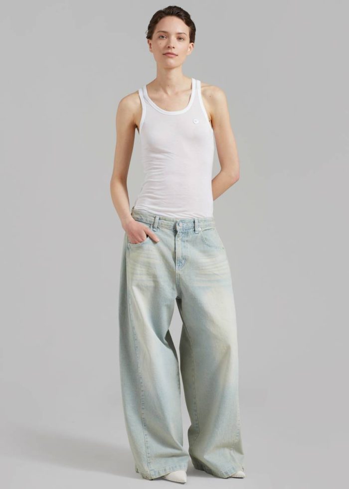 The Frankie Shop Women Bryony Jeans - Bleach Blue Bottoms
