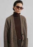 The Frankie Shop Women Ruhr Oversized Mohair Cardigan - Brown Brown Knitwear