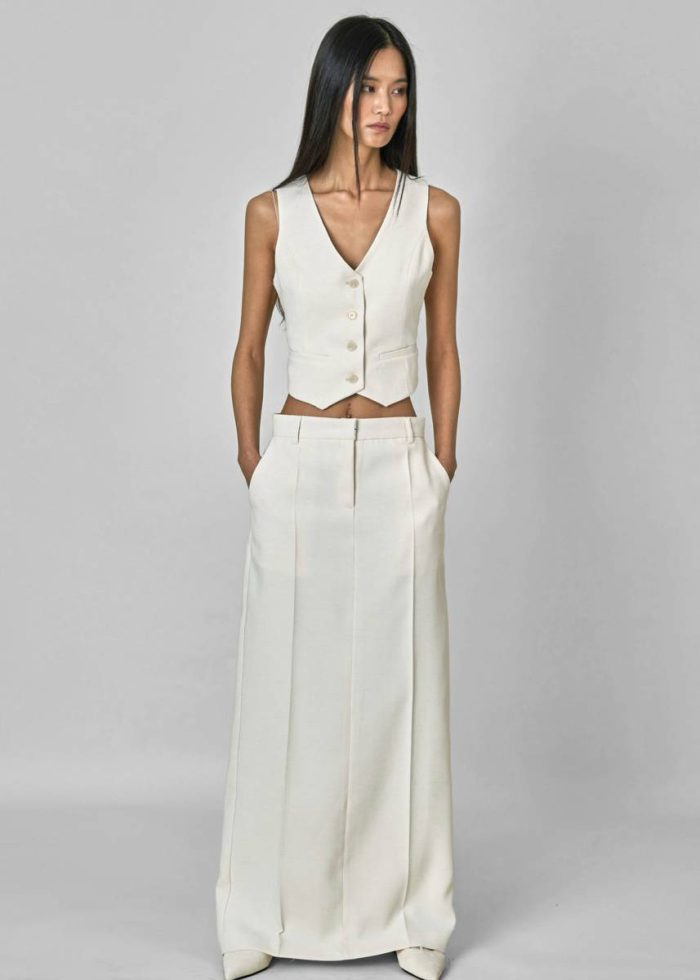 The Frankie Shop Women White Indio Vest - Off White Outerwear