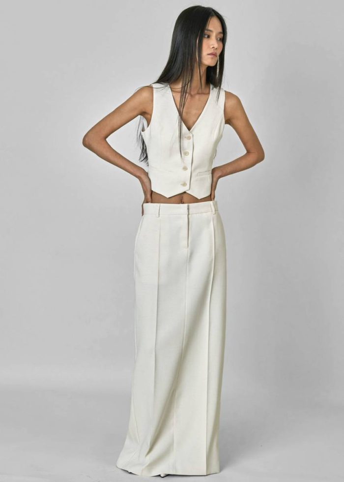The Frankie Shop Women White Indio Vest - Off White Outerwear