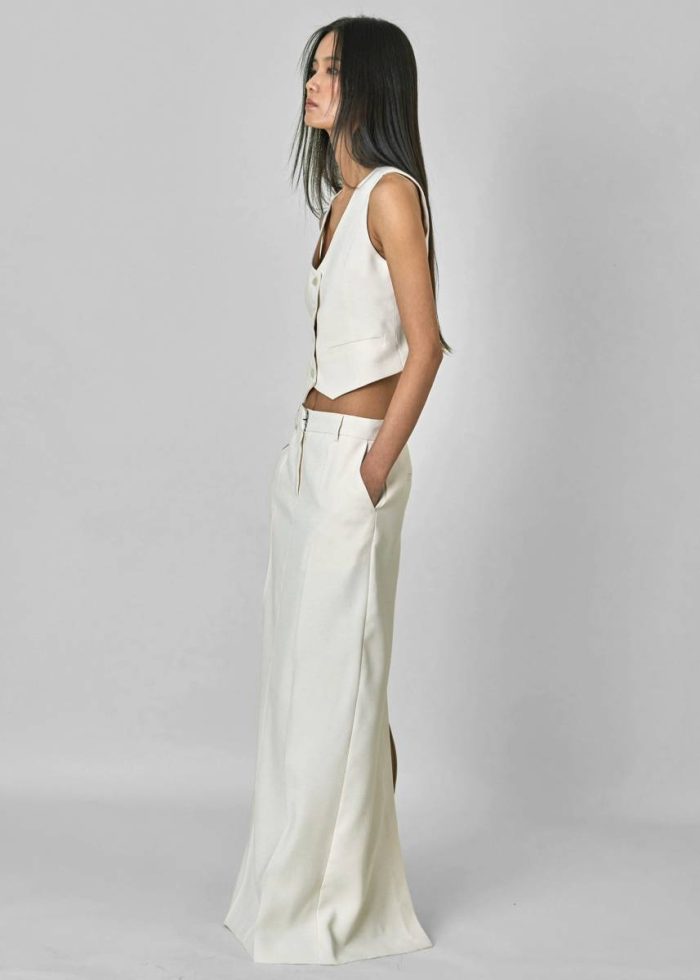 The Frankie Shop Women White Indio Vest - Off White Outerwear