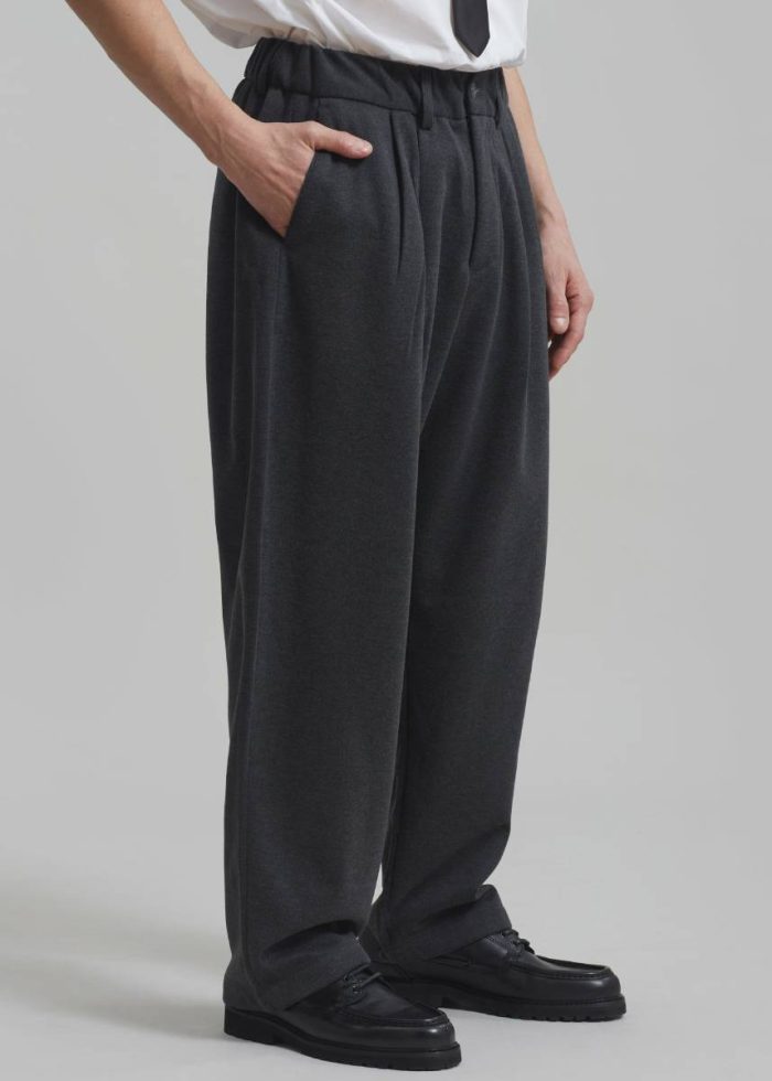Theo Pants - Charcoal The Frankie Shop Bottoms Grey Men