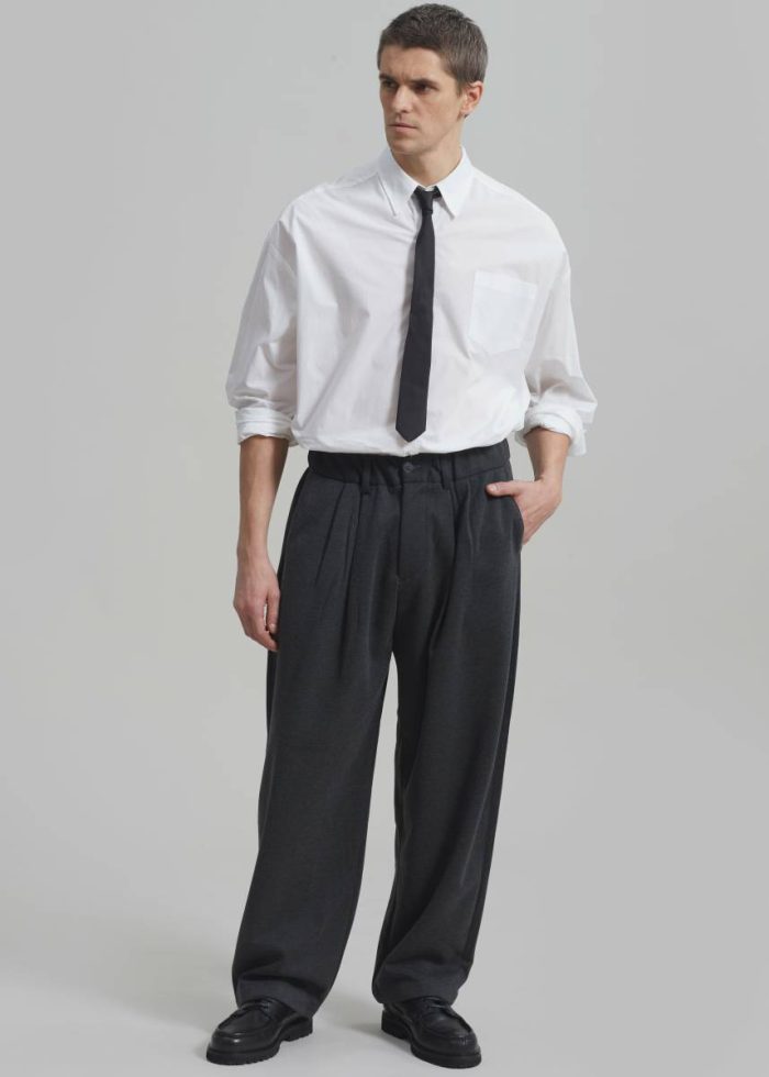 Theo Pants - Charcoal The Frankie Shop Bottoms Grey Men
