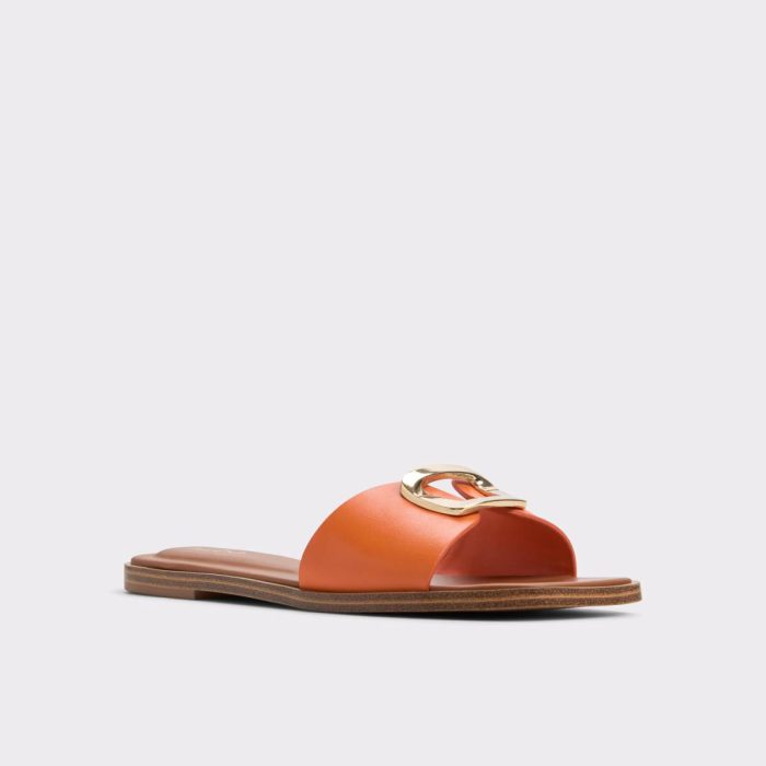 Tidella Medium Orange Women's Flat Sandals Sandals Medium Orange Women Aldo
