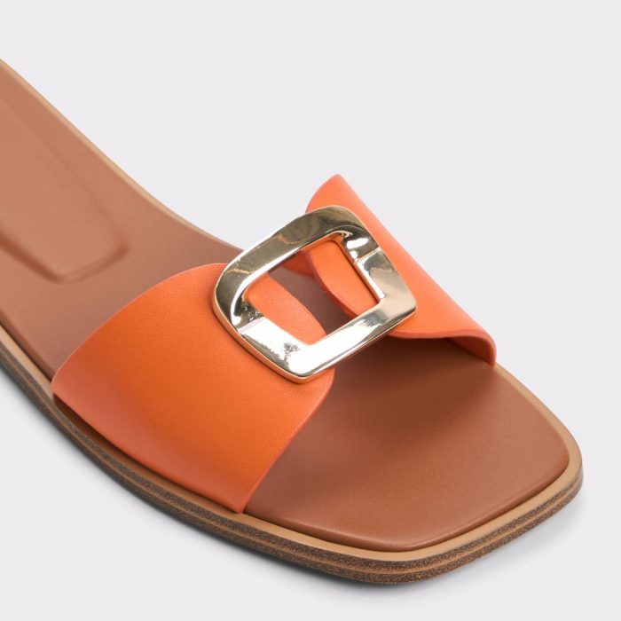 Tidella Medium Orange Women's Flat Sandals Sandals Medium Orange Women Aldo