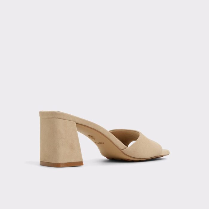 Tisha Beige Women's Heeled Mules Women Aldo Sandals Beige