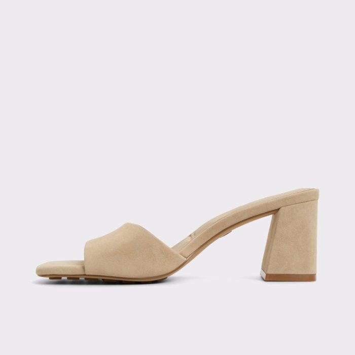 Tisha Beige Women's Heeled Mules Women Aldo Sandals Beige
