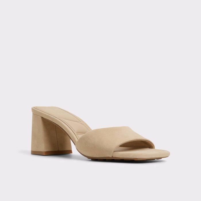 Tisha Beige Women's Heeled Mules Women Aldo Sandals Beige