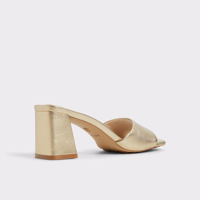Tisha Gold Women's Heeled Mules Sandals Women Gold Aldo
