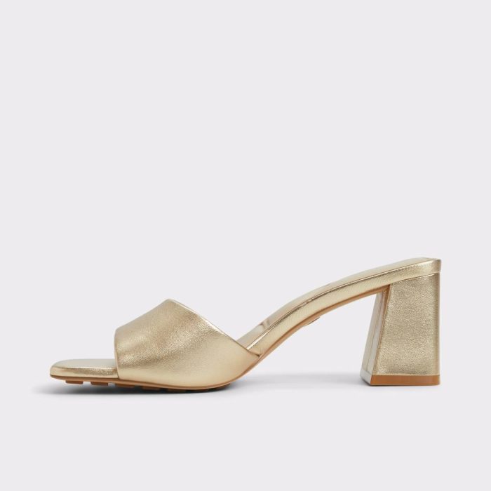 Tisha Gold Women's Heeled Mules Sandals Women Gold Aldo