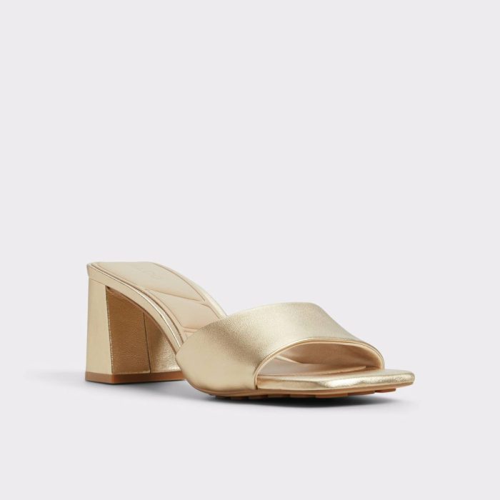 Tisha Gold Women's Heeled Mules Sandals Women Gold Aldo