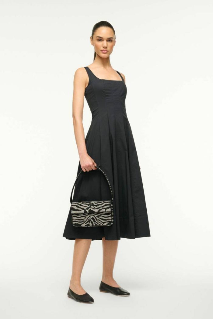 Tommy Beaded Bag | Black White Beaded/Novelty Women Staud