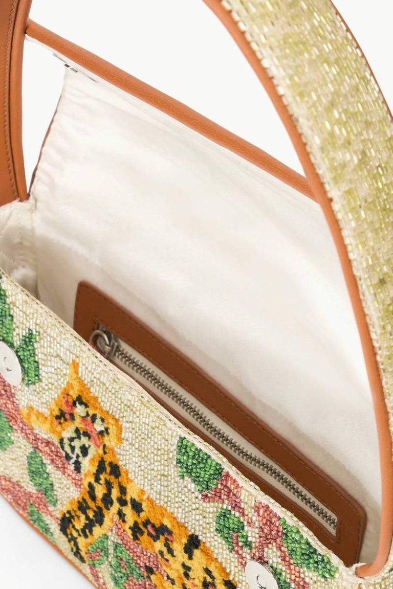 Tommy Beaded Bag Jungle Leopard Staud Women Shoulder
