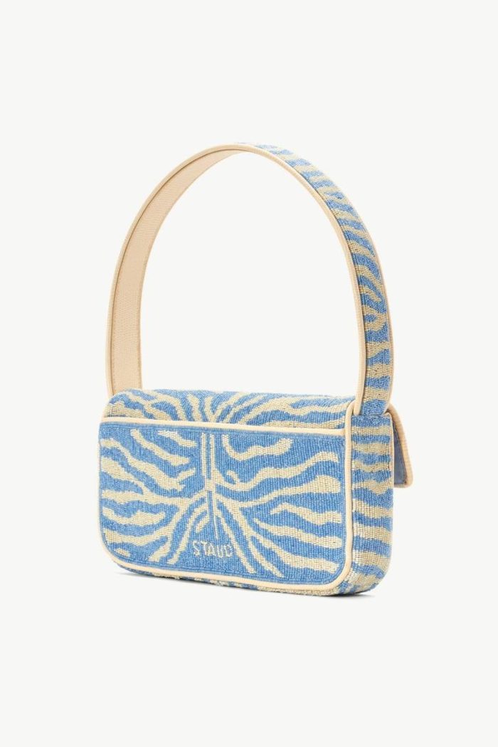 Tommy Beaded Bag | Light Blue Cream Women Staud Shoulder