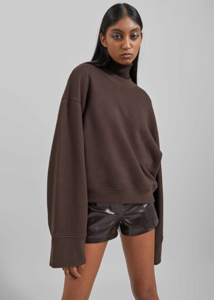 Tops Brown The Frankie Shop Women Talia Sweatshirt - Brown