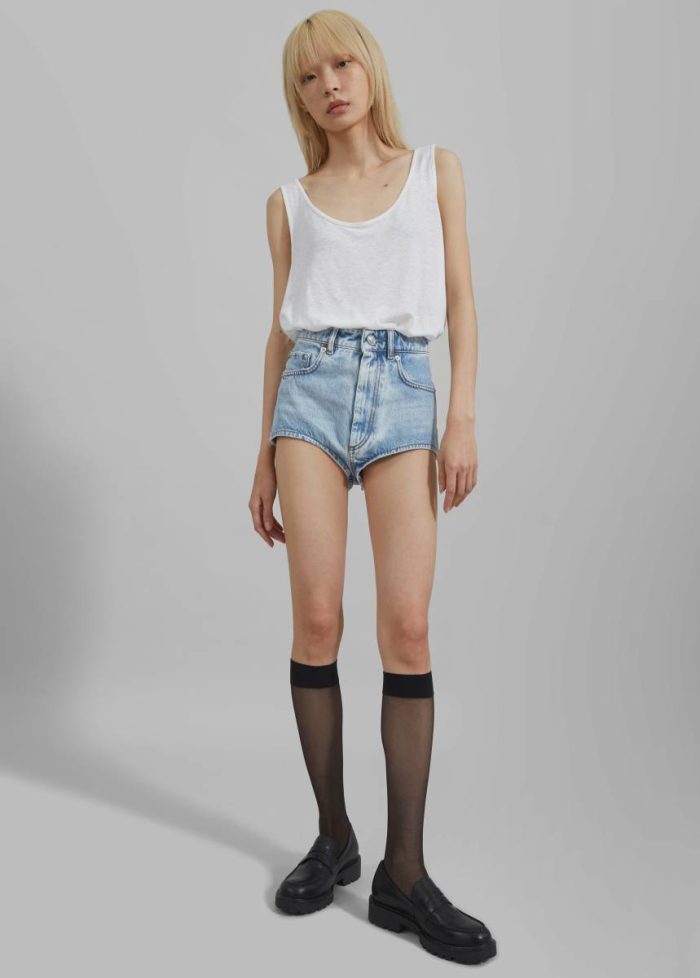 Tops Josie Scoop Neck Tank Top - White White Women The Frankie Shop